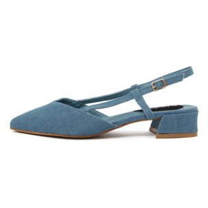 Slingback Donna colore Blu-Altezza tacco:4cm