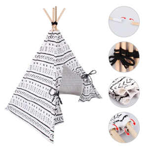 Well Home Carpa-Tipi para mascotas de lona 56x56x74cm