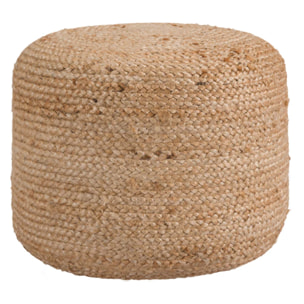 Pouf rond en jute beige D40 cm - Katy