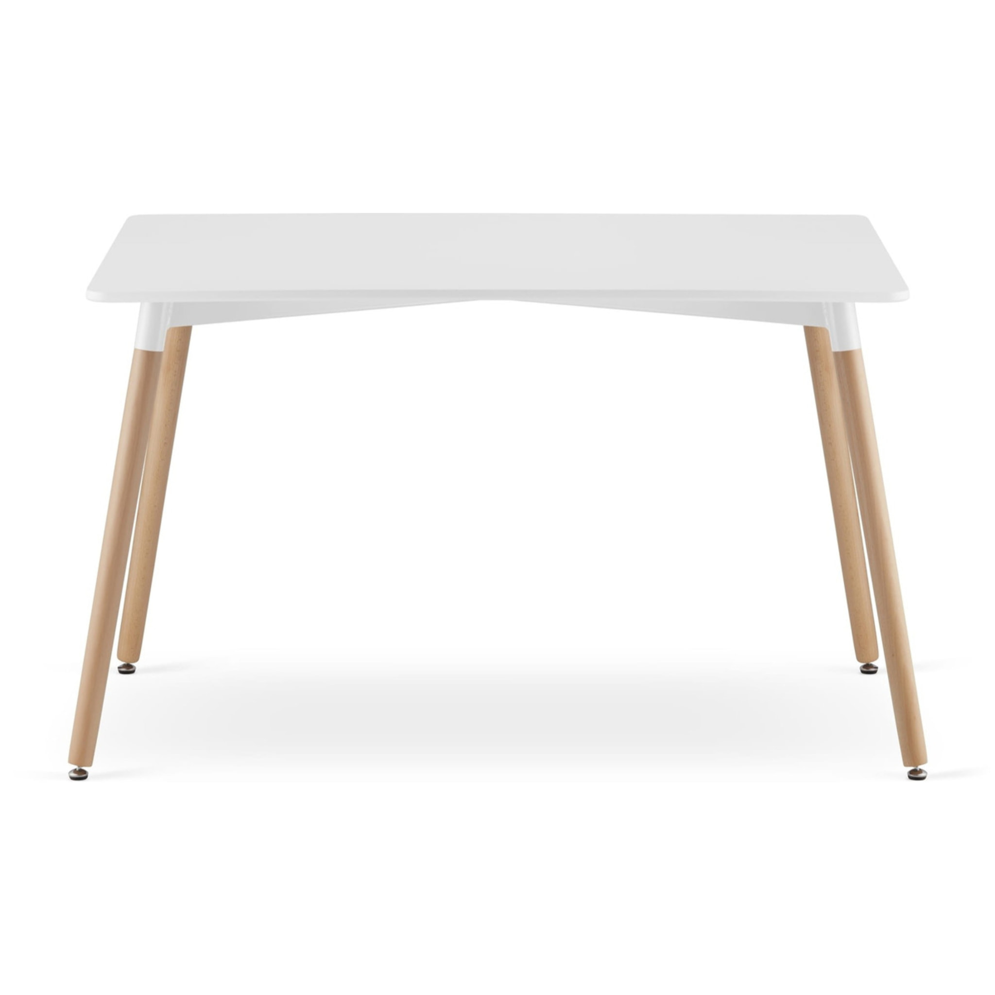 Tavolo da pranzo ADRIA scandinavo bianco e faggio 120x80 cm