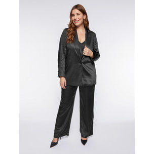 Fiorella Rubino - Blazer elegante de raso - Negro