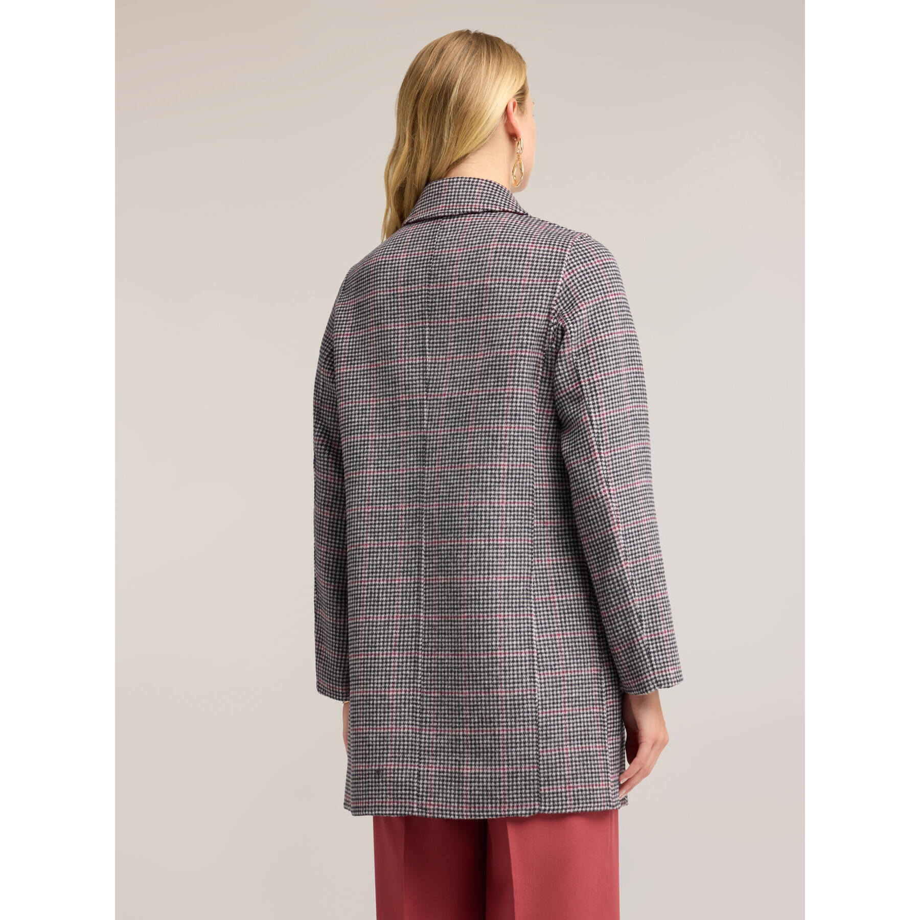 Motivi - Abrigo reversible en mezcla de lana doble - Gris