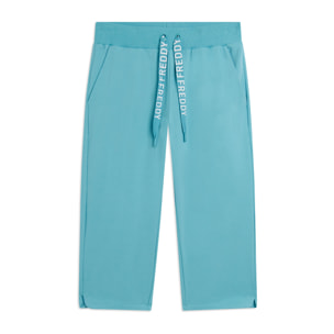 Pantaloni Corsaro con Fondo Stondato e Logo FREDDY