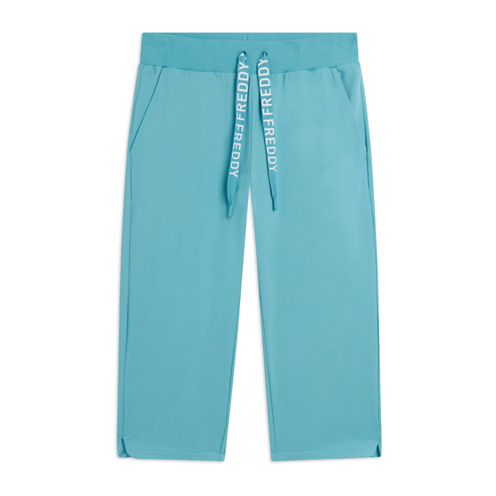 Pantaloni Corsaro con Fondo Stondato e Logo FREDDY