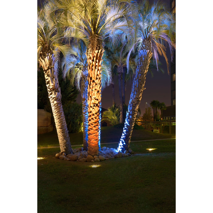 LEDS C4 Empotrable de suelo IP65-IP67 Gea Power LED Round ø180mm LED 11 Blanco cálido - 3000K ON-OFF Acero inoxidable AISI 316 796lm