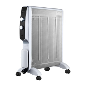 Radiateur électrique Mica blanc 1500W faible consommation et thermostat 2000   W