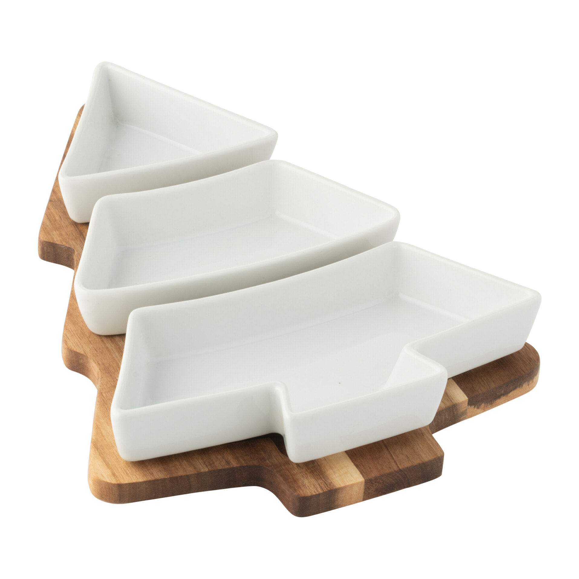 J-Line planche à tapas Sapin - céramique - blanc