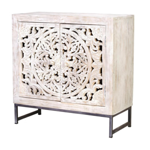 Mueble auxiliar - madera de mango - 81x80x35cm