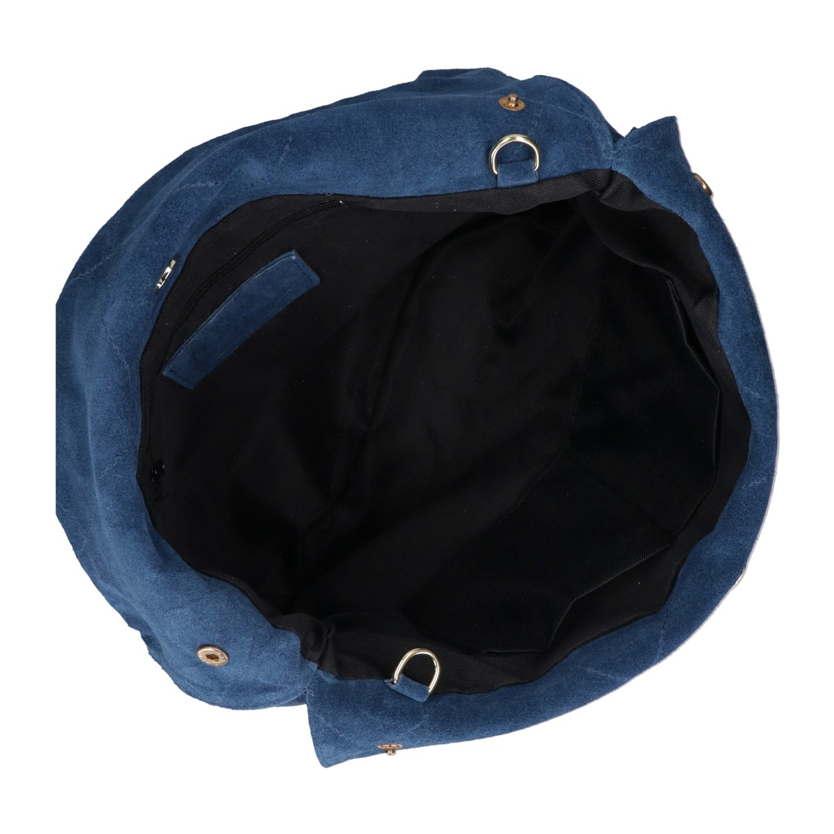 Borsa a spalla da donna Made in Italy - Modello Celeste Elite - Pelle scamosciata - 32.0 x 34.0 x 6.0 cm