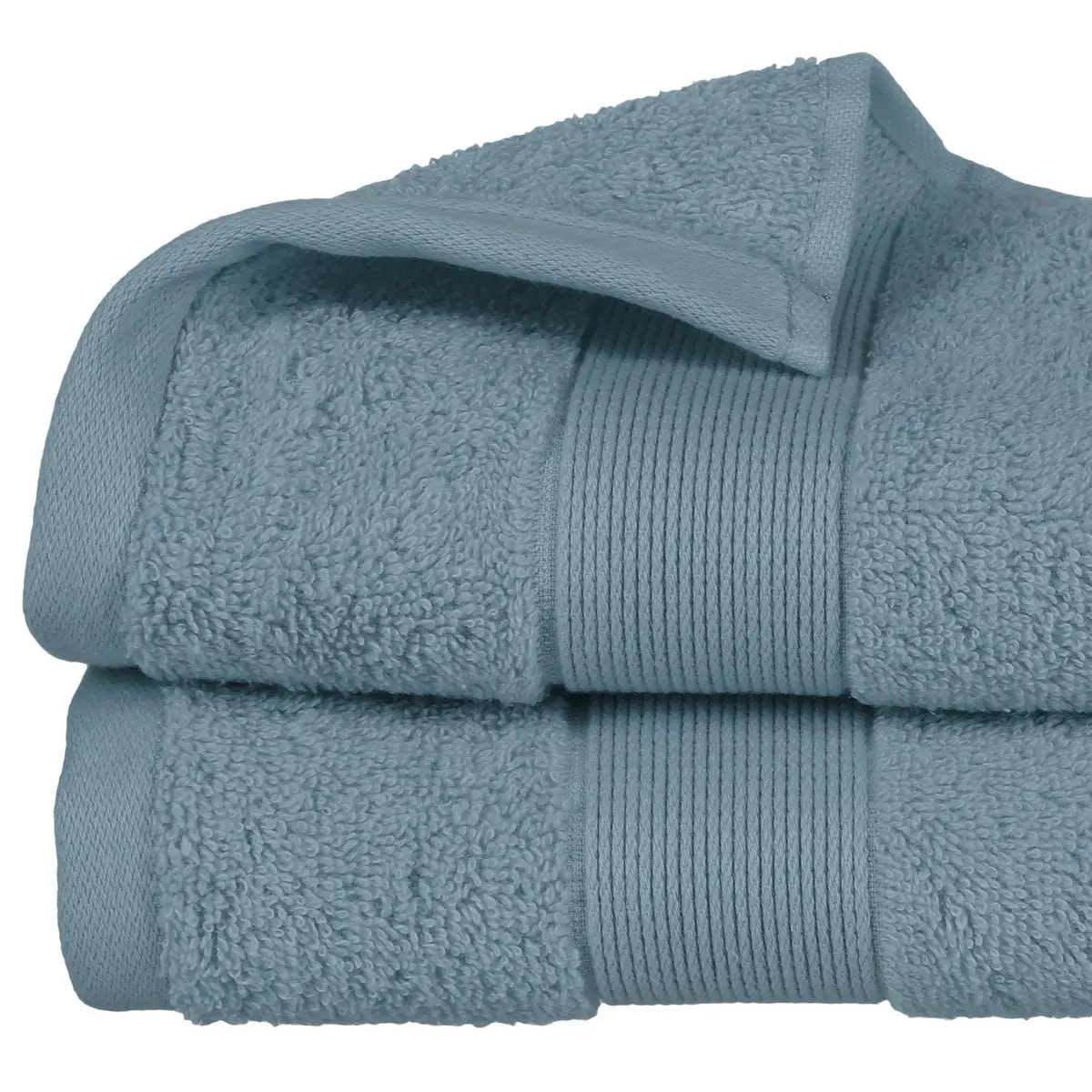 Serviette de toilette "Praia" coton bleu orage 50x90cm