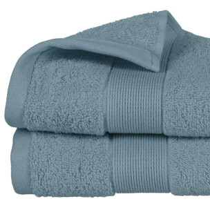 Serviette de toilette "Praia" coton bleu orage 50x90cm