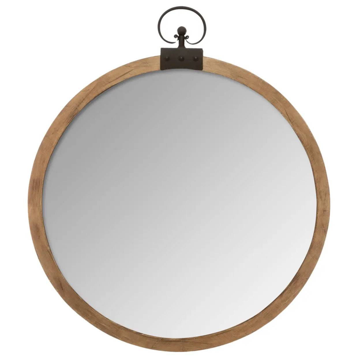 Miroir "Gousset" bois D74cm