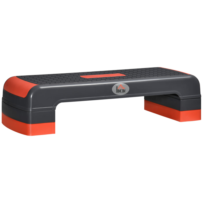 Step de Aeróbic con Altura Ajustable de 10/15/20 cm en Casa 78x28x20 cm Rojo