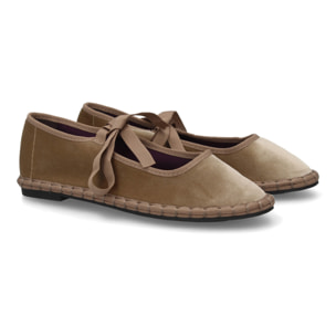 Merceditas de terciopelo con lazo