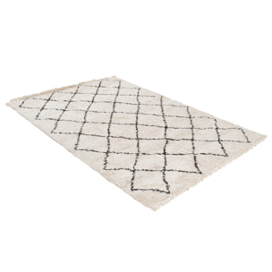 Tapis /  descente de lit style berbère écru 60 x 120 cm ZELIA