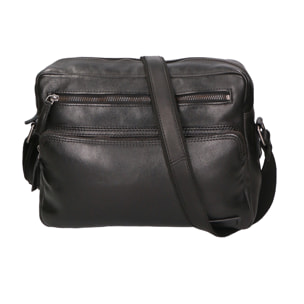 Borsa a tracolla unisex In Vera pelle Made in India 31x23x11 cm