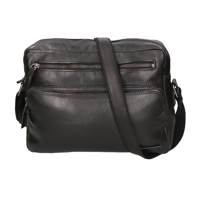 Borsa a tracolla unisex In Vera pelle Made in Italy 31x23x11 cm
