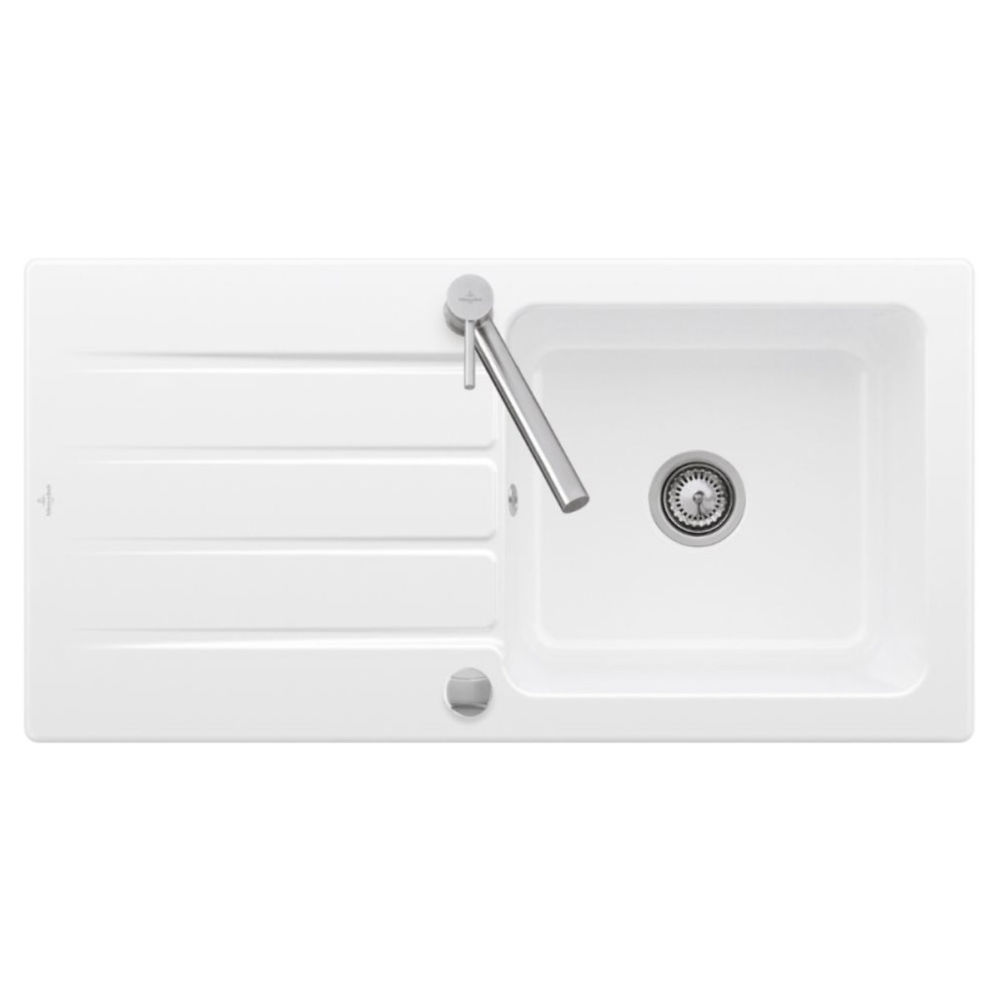 Evier 1 bac 100 x 51 cm Architectura 60 Blanc vidage automatique inclus