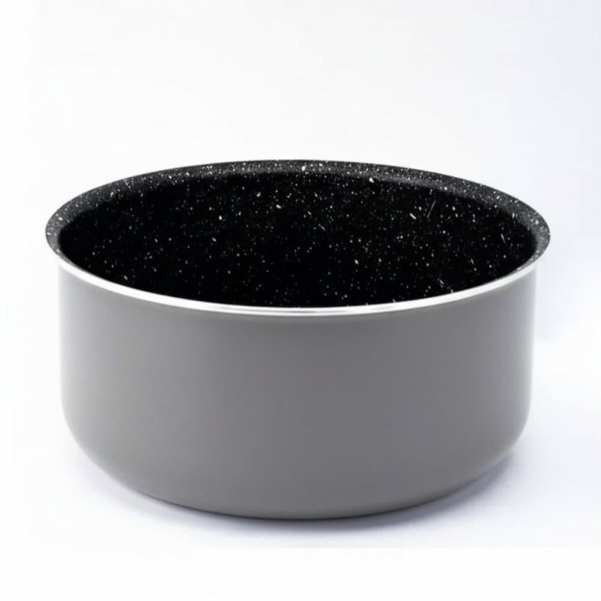 Batterie de cuisine revêtement pierre avec manche amovible 17 pièces carbonne Herzberg HG8055-CAR