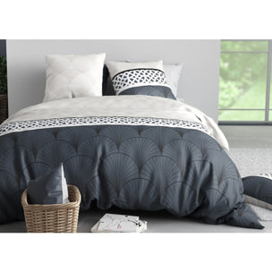 Parure housse de couette imprimée + 2 taies Arcadia