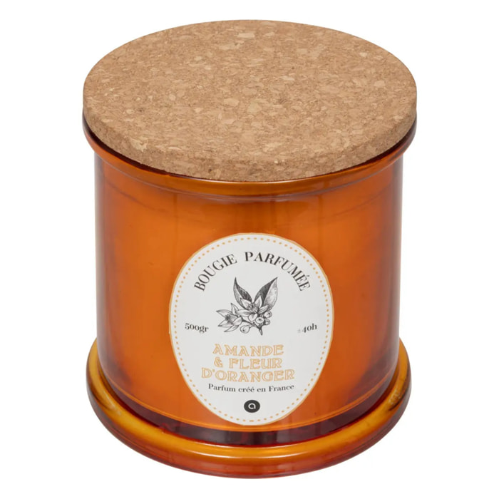 Bougie parfumée Hapo 500g pot en verre avec couvercle amande