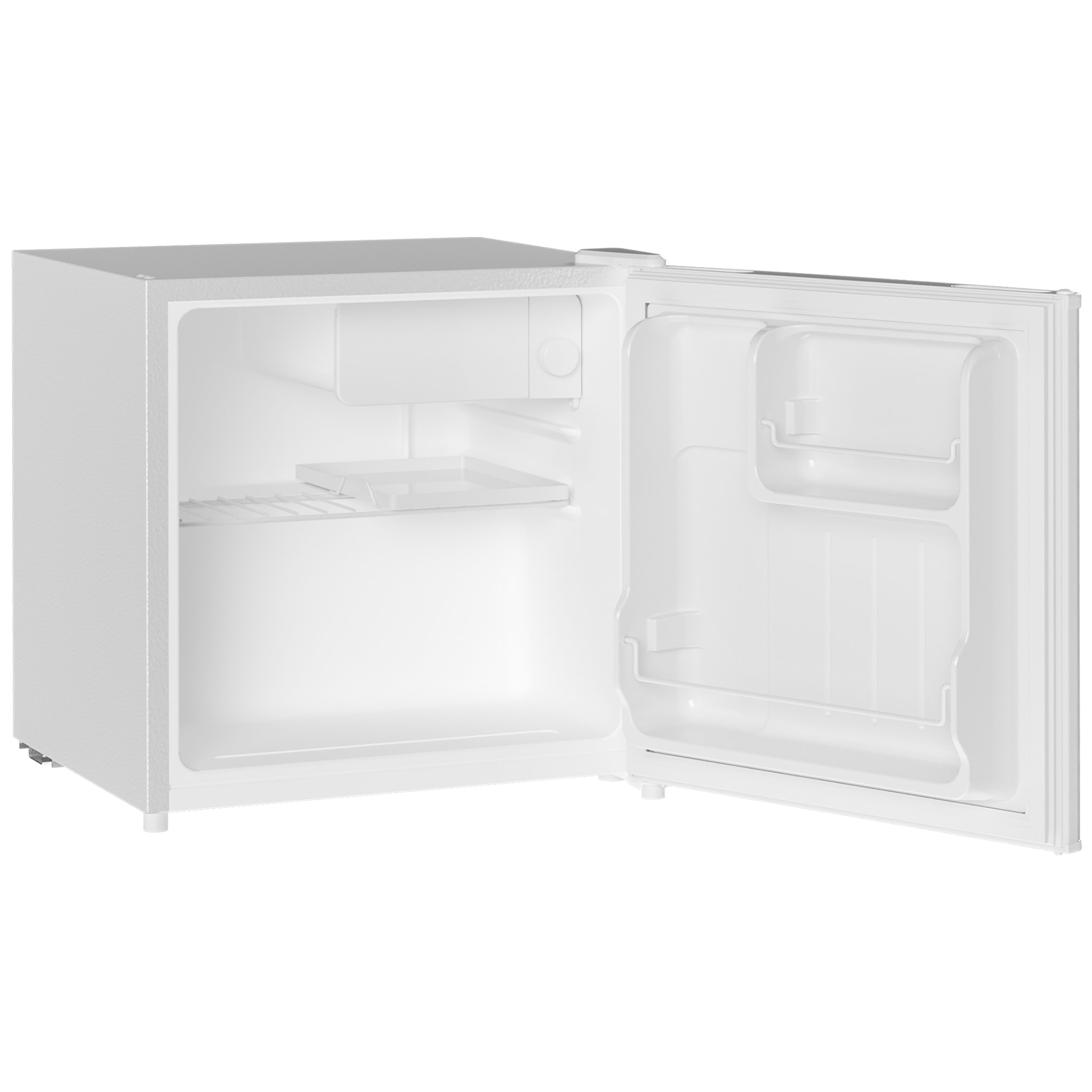 Mini Nevera Silenciosa 46 L Clase E Frigorífico Pequeño Nevera Pequeña con Temperatura Regulable y Puerta Reversible Bajo Nivel de Ruido y Consumo 48x44x49 cm Blanco
