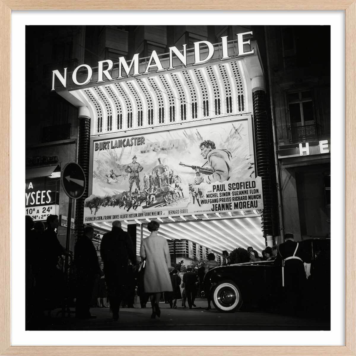 Affiche de cinéma Le train UGC Paris, 1964 Affiche + cadre en bois - Chêne