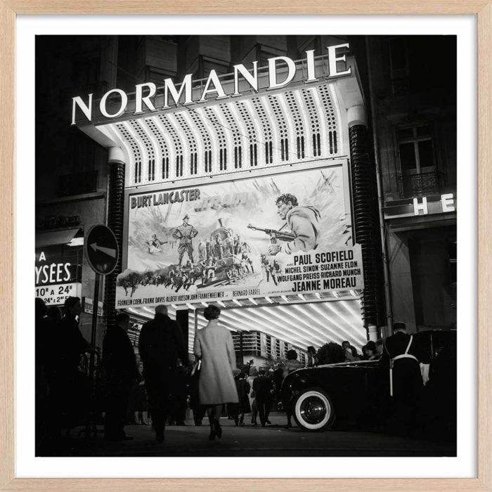 Affiche de cinéma Le train UGC Paris, 1964 Affiche + cadre en bois - Chêne