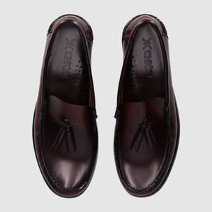 Zapatos de Piel - Burdeos - Tacón: Bajo