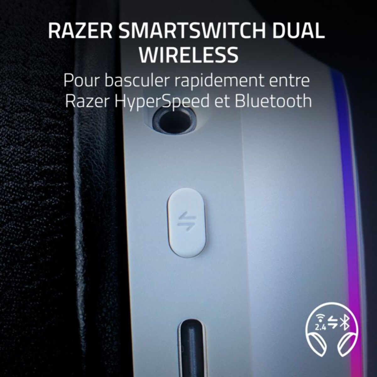 Casque gamer RAZER BARRACUDA X CHROMA BLANC