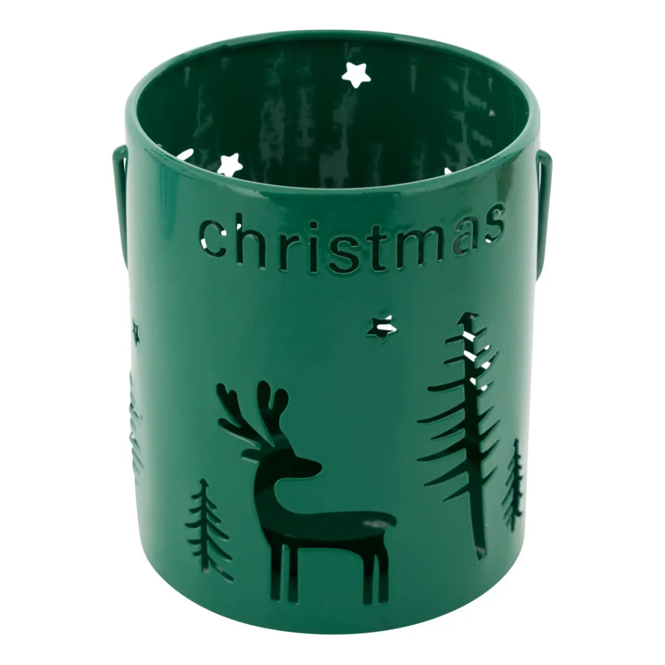 Lanterne de Noël en métal ajouré