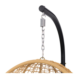 Fauteuil œuf suspendu effet rotin