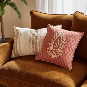 Housse de coussin Sienna 40x40cm rose foncé