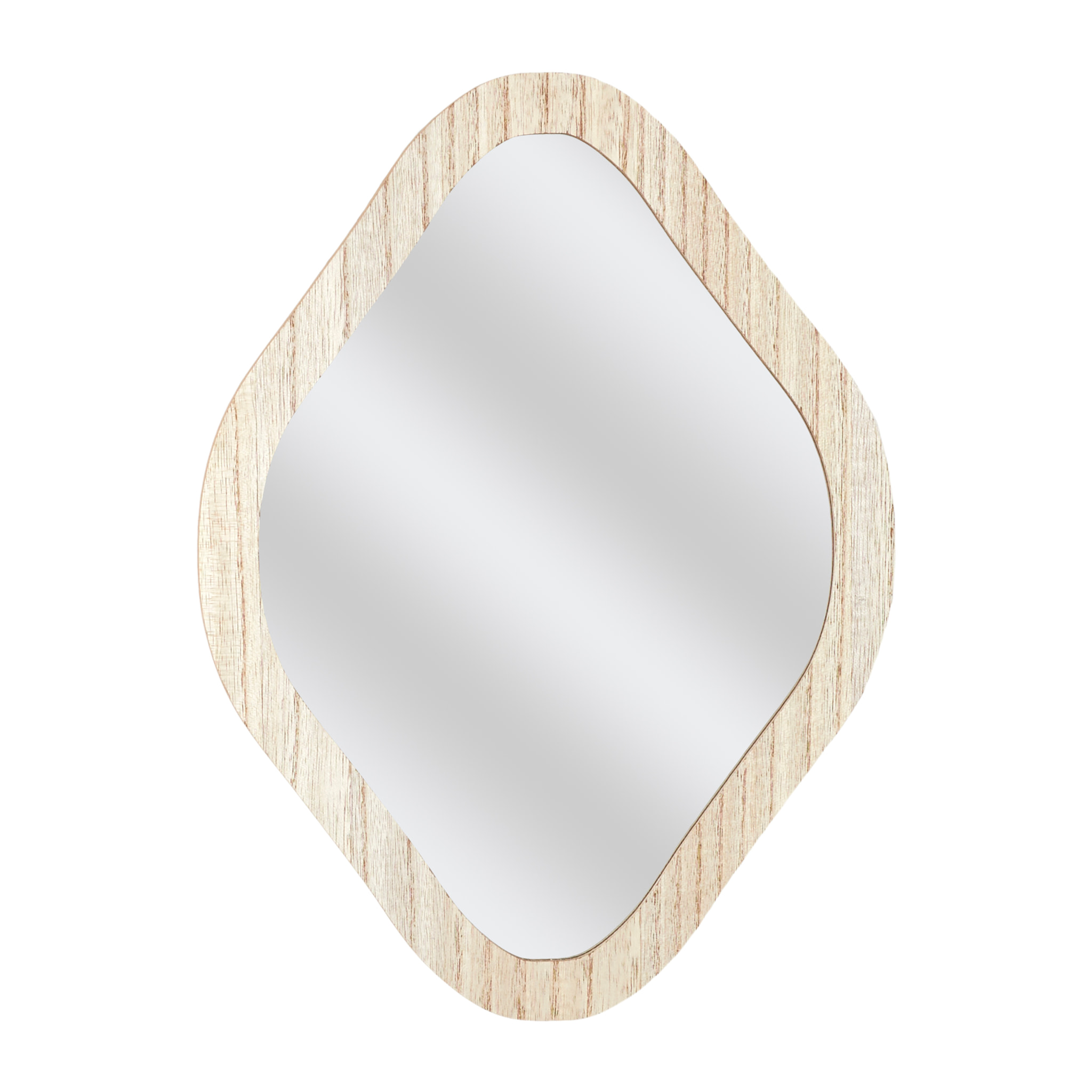 Miroir Deco Contour Bois Losange H34cm Elio