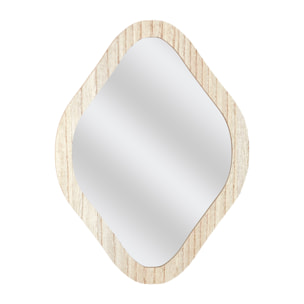 Miroir Deco Contour Bois Losange H34cm Elio