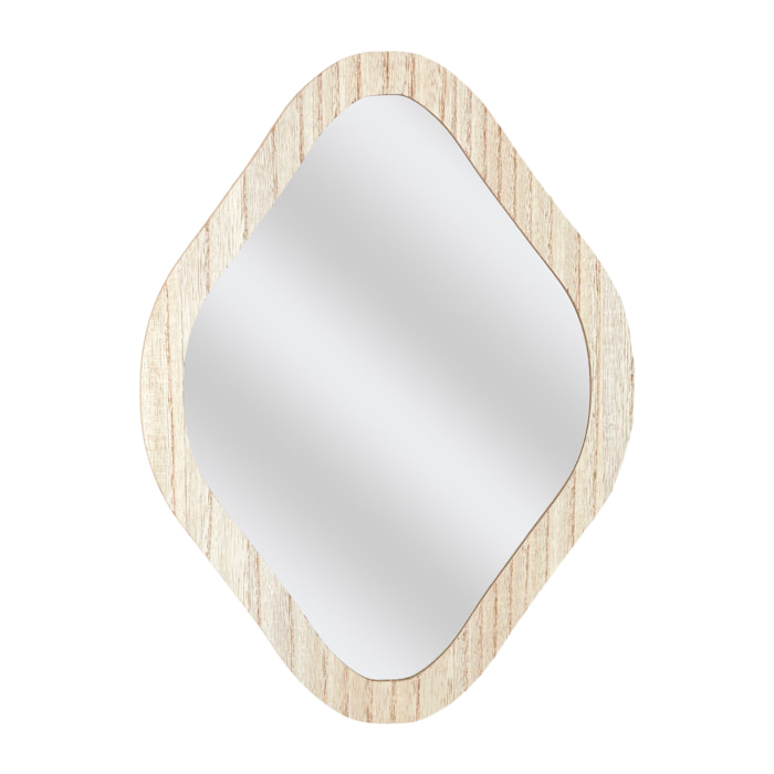 Miroir Deco Contour Bois Losange H34cm Elio