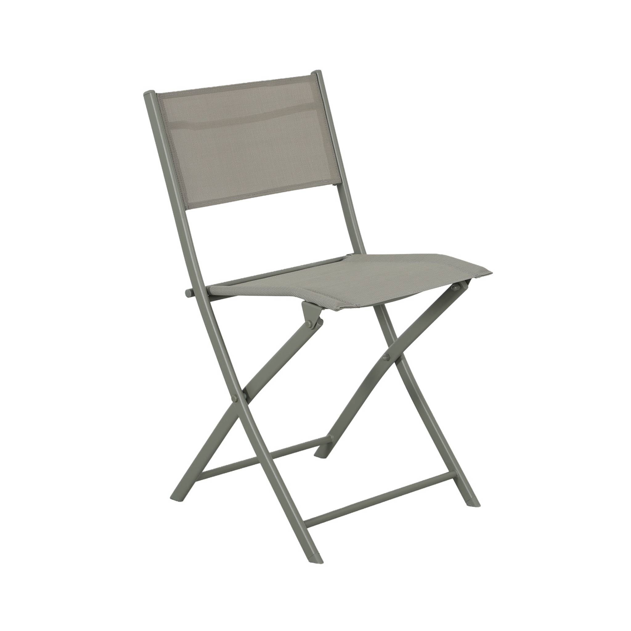 Table de jardin pliante acier + 4 assises ANCONA