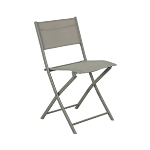 Table de jardin pliante acier + 4 assises ANCONA