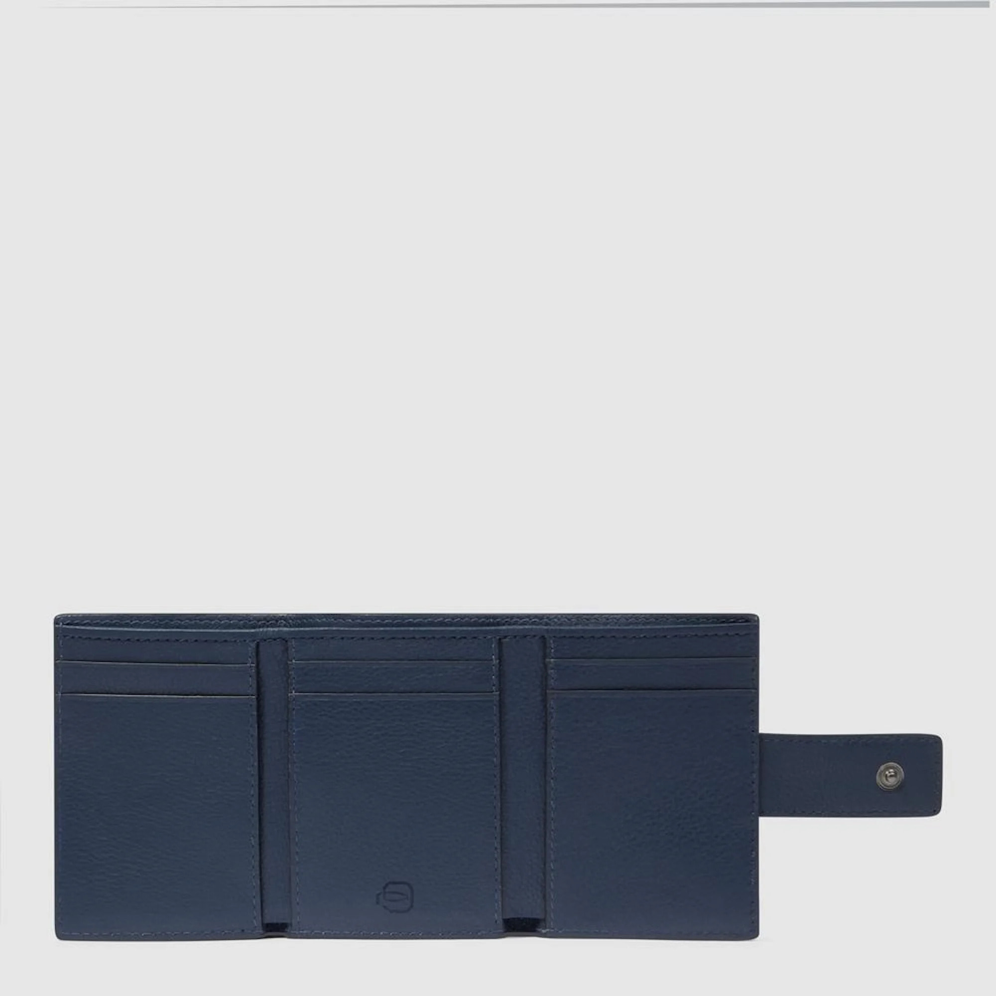 Piquadro Portafogli compatto con porta monete posteriore, porta carte di credito e protezione RFID