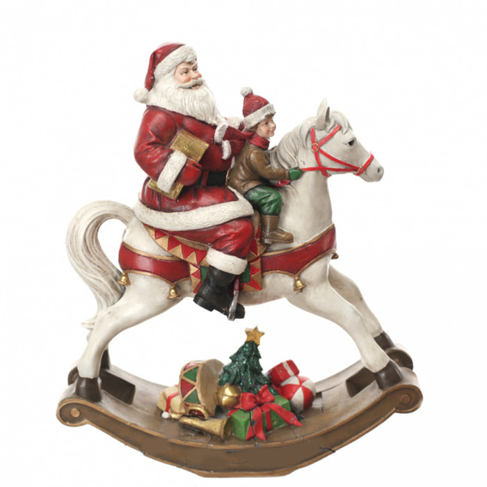 Cavallo dondolo con babbo - Pezzi 1 - ROSSO - Bianchi Dino SpA