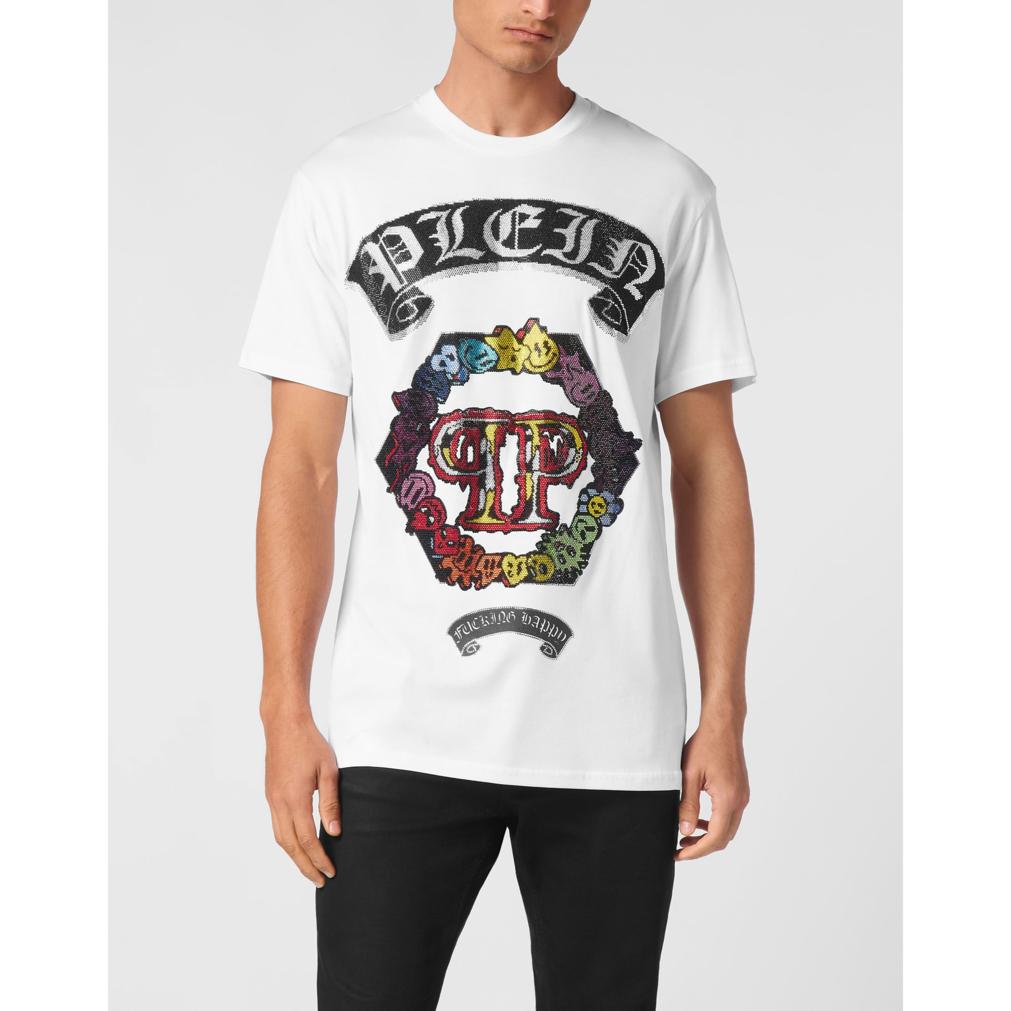PHILIPP PLEIN Camiseta Cuello Redondo SMILE