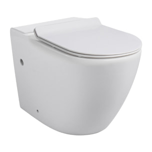 PixL WC à poser sans bride + abattant SoftClose + réservoir de chasse, alimentation par le bas, blanc brillant (CEPX030RREXVPBI)
