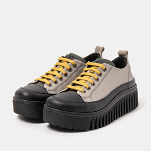 Zapatos 1518A RUBBER NYLON GREY-KAKI/BRIGHTON color Grey-kaki