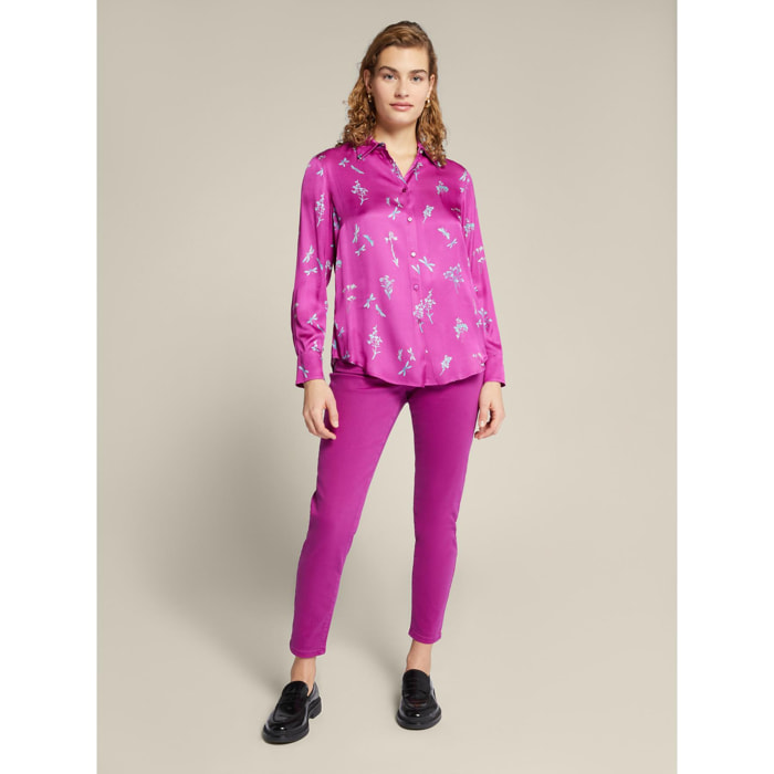 Elena Mirò - Jeggings in drill stretch - Fucsia