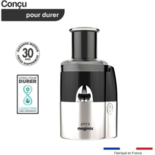Extracteur de jus MAGIMIX 18093F Juice Expert 5 Chrome et Noir