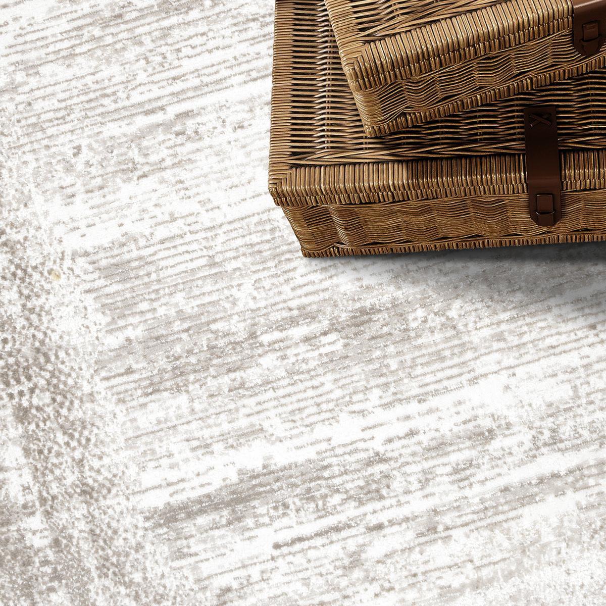 Tapis salon et chambre tissé motif faux uni KODU