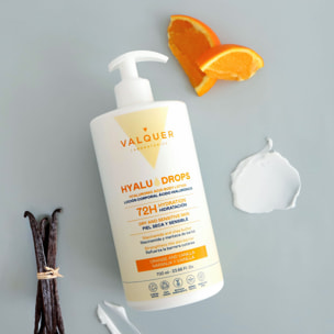 Valquer Hyaludrops Loción Corporal Naranja y Vainilla – Hidratación 72H - 700 ml