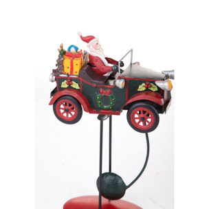 Babbo Natale Su Auto - Pezzi 1 - 16X30X10cm - Colore: Multicolore - Bianchi Dino -