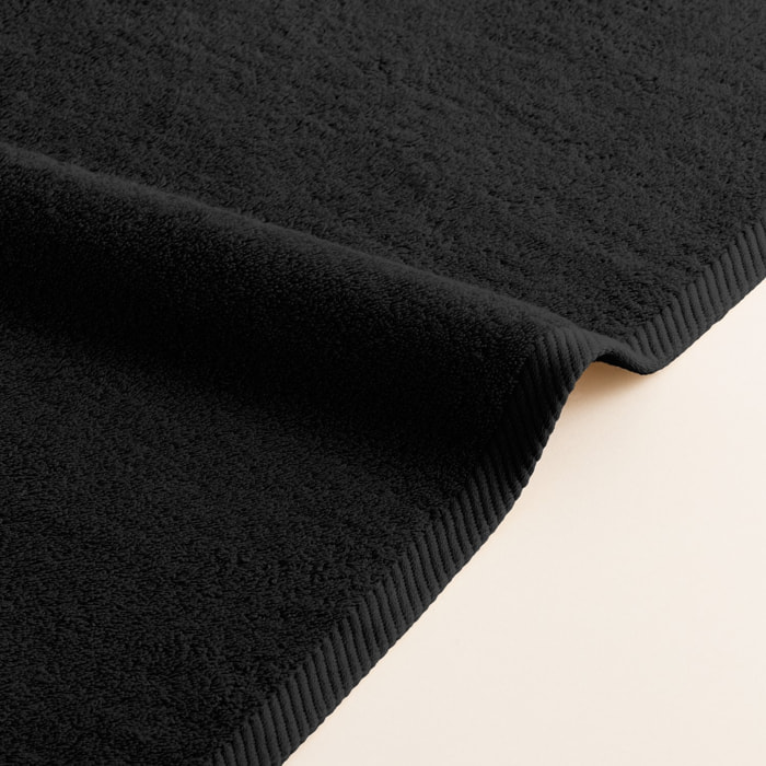 Serviette Éponge 100% Coton Peigné - 600 g/m2 NOIR