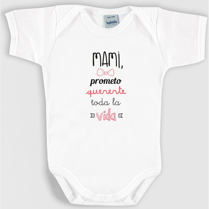 Body bebé frases manga corta hombro